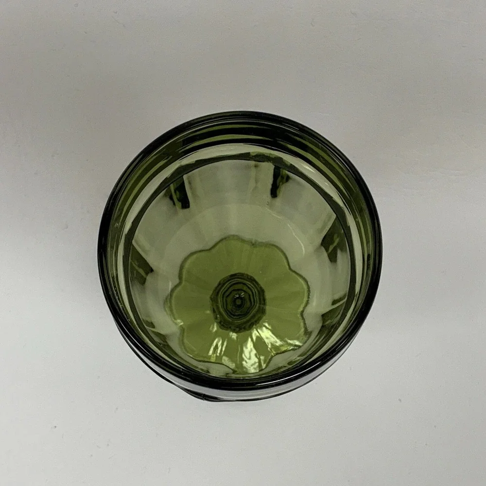 Libbey‎ Gilbraltar Duratuff Ice Tea Glass Goblet Olive Green